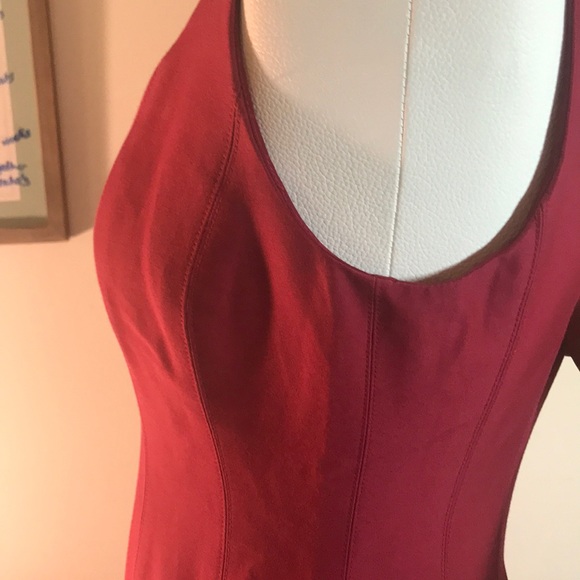 Halston Heritage Garnet Flared Gown. - Picture 6 of 8